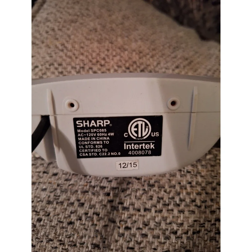 Sharp SPC085 Digital Alarm Clock Battery Backup Silver. Tested Works